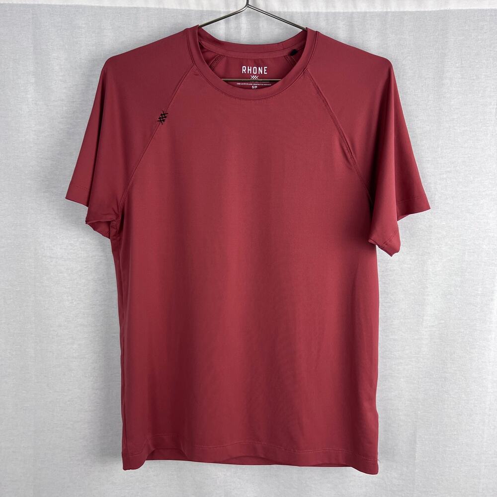 Rhone Top Mens Reign Short Sleeve Shirt Workout Athletic Running Performance
